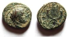 Ancient Coins - AS FOUND: Decapolis. Gadara. Titus AE 18 with Cross. Early christian signs