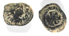 Ancient Coins - VANDALS. Pseudo-Imperial coinage. Circa 6th century AD. Æ Nummus . In the name of Justinian I. Uncertain North African mint.