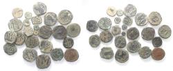 Ancient Coins - BYZANTINE. LOT OF 24 BRONZE COINS. AS FOUND