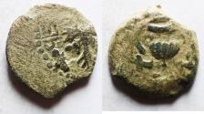 Ancient Coins - Judaea. Jewish War. First Revolt. AE Prutah. Year2. 67/68 C.E.