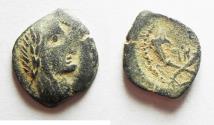 Ancient Coins - NABATAEA. Aretas IV, 9 BC- AD 40. AE 13
