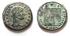 Ancient Coins - CONSTANTINE II AE FOLLIS. CAMP GATE