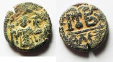Ancient Coins - Byzantine Empire, Constans II Æ 12 Nummi. Alexandria Mint