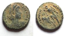 Ancient Coins - CONSTANTIUS II AE . AS FOUND. FALLEN HORSEMAN