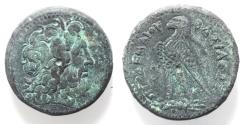 Ancient Coins - PTOLEMY III EUERGETES AE 30. Chi-Rho between legs