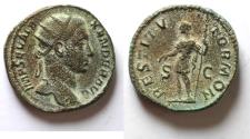 Ancient Coins - Alexander Severus (AD 222-235). AE dupondius (24mm, 9.98g). Rome mint. Struck AD 228.