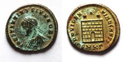 Ancient Coins - ROMAN IMPERIAL. CONSTANTINE II AE FOLLIS. CAMP GATE