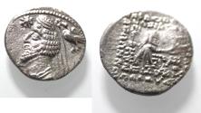 Ancient Coins - KINGS OF PARTHIA. Parthian Kingdom. SILVER DRACHM .