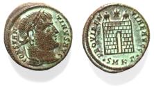Ancient Coins - CONSTANTINE I AE FOLLIS. CAMP GATE