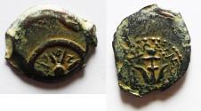 Ancient Coins - Judaea, Alexander Jannaeus, 103-76 BC, AE Prutot (Biblical Widow's Mites).