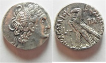 GREEK. Ptolemaic Kingdom. Kleopatra III and Ptolemy X Alexander I (107-101 BC). AR tetradrachm