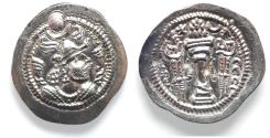 Ancient Coins - Sasanian Kingdom, Peroz I, 458-471 AD. AR drachm