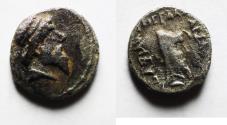 Ancient Coins - KINGS of PARTHIA. Mithradates I with Bagasis. (165-132 BC). AR Obol . Ecbatana. Struck after 148/7 BC.