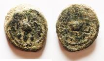 Ancient Coins - JUDAEA, Jewish War. 66-70 CE. Æ Eighth Shekel .
