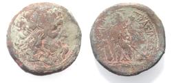 Ancient Coins - NICE AS FOUND: GREEK. Ptolemaic Kingdom. Ptolemy V Epiphanes (204-180 BC). AE diobol (35mm, 33.88g). Tyre mint.