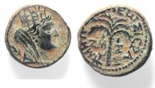 Ancient Coins - CHOICE QUALITY: Phoenicia. Tyre. Pseudo-autonomous Æ15 .  Palm Tree