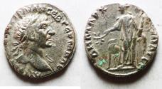 Ancient Coins - Arabia. Petra or Bostra Mint. Trajan 98 - 117 A.D. Silver Drachm