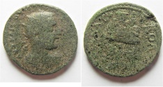 Ancient Coins - Neapolis, Samaria: Trebonianus Gallus, 251 - 253 AD. AE 21
