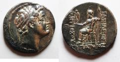 Ancient Coins - Seleukid Kings. Antiochos V Eupator (164-162 BC). AR tetradrachm (30mm, 16.47g). Antioch on the Orontes mint.