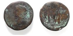 Ancient Coins - JUDAEA, Roman Administration. Claudius, with Britannicus, Antonia, and Octavia. AD 41-54. Æ 23