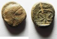 Ancient Coins - AS FOUND: GREEK. Philistian. Uncertain mint. AR quarter shekel (13mm, 2.92g). Struck c. 450-400 BC. 