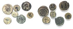 Ancient Coins - ROMAN. LOT OF 7 ROMAN AE 4 COINS. SOME RARE COINS