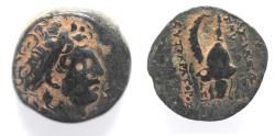 Ancient Coins - Seleukid Kings Tryphon 142-138 B.C. AE 17
