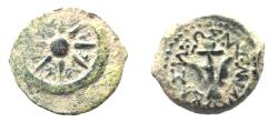 Ancient Coins - Judaea, Alexander Jannaeus, 103-76 BC, AE Prutah (Biblical Widow's Mites).