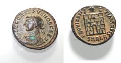 Ancient Coins - CRISPUS AE FOLLIS. CAMP GATE