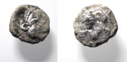 Ancient Coins - as found: Philistia (Palestine). Uncertain mint. AR obol .Struck c. 450-333 BC.