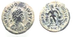 Ancient Coins - AS FOUND. THEODOSIUS AE 4