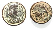Ancient Coins - CONSTANTIUS II AE . FALLEN HORSEMAN