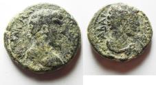 Ancient Coins - AS FOUND: DECAPOLIS. GADARA. MARCUS AURELIUS AE 25. Herakles bust