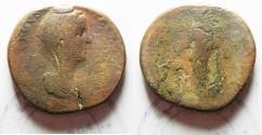 Ancient Coins - FAUSTINA I AE SESTERTIUS.