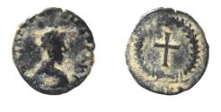 Ancient Coins - ROMAN AE 4 WITH CROSS