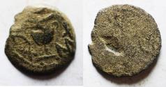 Ancient Coins - BARBARIC: 	Judaea. Jewish War. First Revolt. AE Prutah. Year 2. 67/68 C.E.