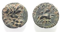 Ancient Coins - Seleucis and Pieria. Antioch Æ 20 . Star of Bethlehem depicted. 1st Century AD