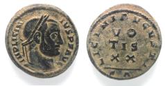 Ancient Coins - LICINIUS I AE FOLLIS. DESERT PATINA, AS FOUND