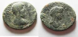 Ancient Coins - Decapolis. Philadelphia. Marcus Aurelius. AD 161-180. Æ 28. bust of Asteria