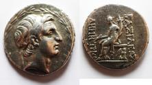 Ancient Coins - GREEK. Seleukid Kingdom. Demetrios I Soter (162-150 BC). AR tetradrachm (28mm, 16.49g). Antioch on the Orontes mint. Struck 162-155/4 BC.