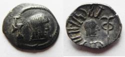 Ancient Coins - BEAUTIFUL QUALITY:	ARABIA, Southern. Himyar. Tha'r?n Ya'?b Yuhan'im. Circa AD 175-215. AR Unit