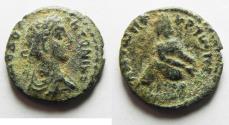 Ancient Coins - Apparently unpublished denomination : Decapolis. Gerasa under Elagabalus (AD 218-222). AE 17mm, 3.33gm