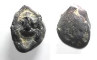 Ancient Coins - Roman Egypt. 2nd-3rd century AD. Lead seal impression (14MM. 4.85GM). SERAPIS