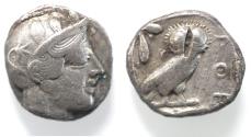 Ancient Coins - Attica Athens AR Tetradrachm circa 454-404 BC