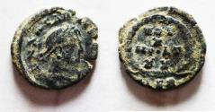 Ancient Coins - ROMAN IMPERIAL. Arcadius (AD 383-408) AE  nummus (12mm, 1.18g). Alexandria mint.