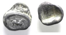 Ancient Coins - Roman Egypt. 2nd-3rd century AD. Lead seal impression (17MM. 6.30GM). HORSE RIDER