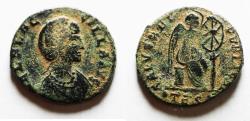 Ancient Coins - Aelia Flaccilla. Augusta, AD 379-386/8. AE FOLLIS