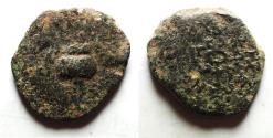 Ancient Coins - Judean Kingdom. Herod the Great. AE Double Prutot . 37 BC