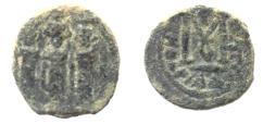 World Coins - ISLAMIC, Umayyad Caliphate. Uncertain period (pre-reform). AH 41-77 / AD 661-697. Æ Fals . Type III. Tabariyya (Tiberias) mint.