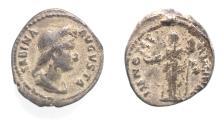 Ancient Coins - Roman Imperial SABINA (Augusta, 138-136/7). Denarius. Rome.